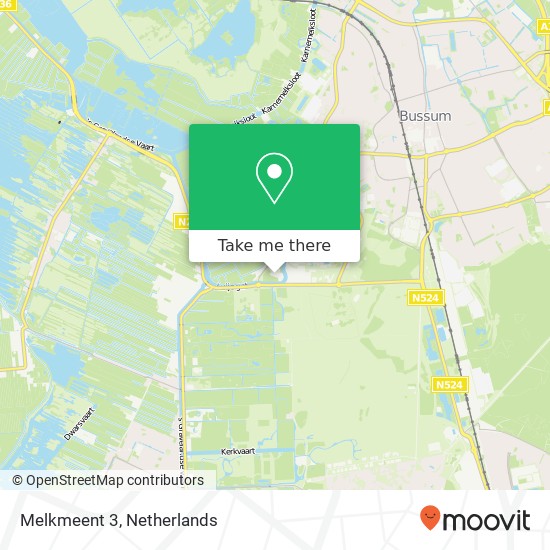 Melkmeent 3, 1218 XX Hilversum kaart
