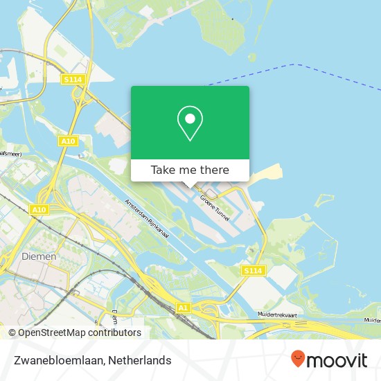 Zwanebloemlaan, Zwanebloemlaan, 1087 KE Amsterdam, Nederland kaart