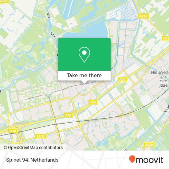 Spinet 94, 3068 LX Rotterdam kaart