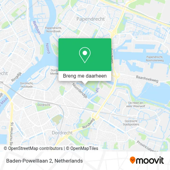 Baden-Powelllaan 2 kaart