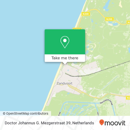 Doctor Johannus G. Mezgerstraat 39, 2041 HT Zandvoort kaart