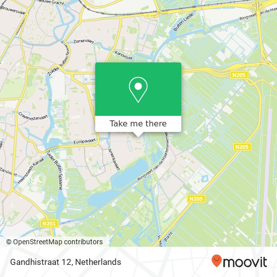 Gandhistraat 12, 2037 JJ Haarlem kaart
