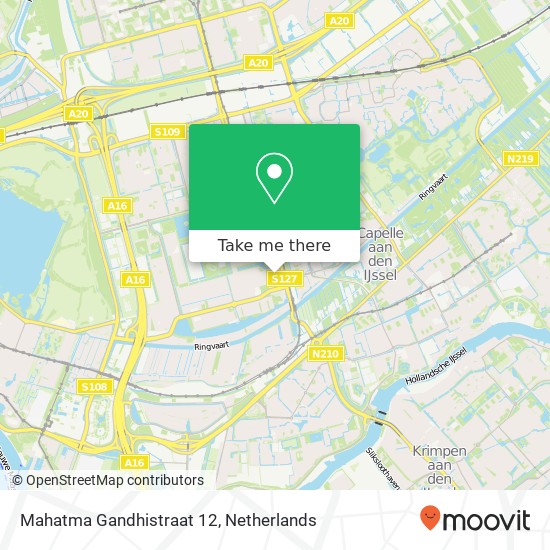 Mahatma Gandhistraat 12, 3066 VA Rotterdam kaart