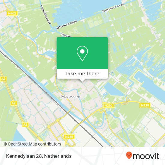 Kennedylaan 28, 3601 VG Maarssen kaart