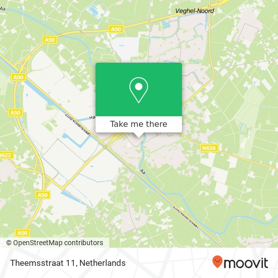Theemsstraat 11, 5463 AN Veghel kaart
