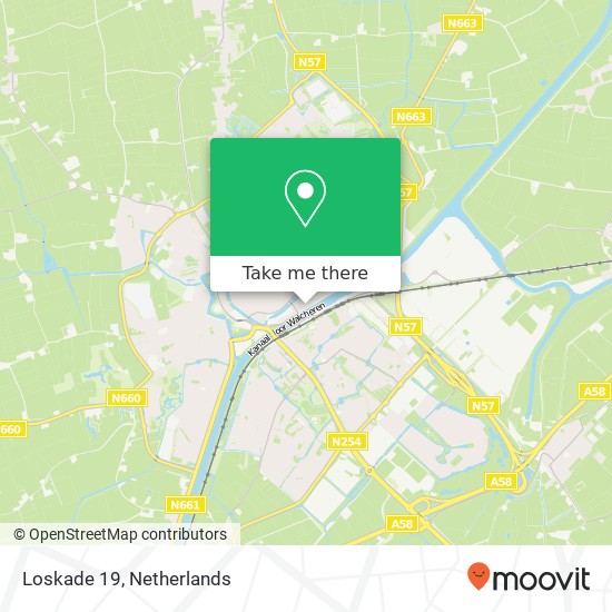 Loskade 19, Loskade 19, 4331 HW Middelburg, Nederland kaart