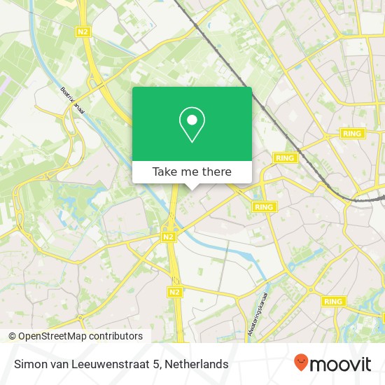 Simon van Leeuwenstraat 5, 5652 SE Eindhoven kaart