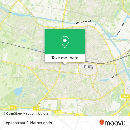Iepenstraat 2, 5038 KN Tilburg kaart