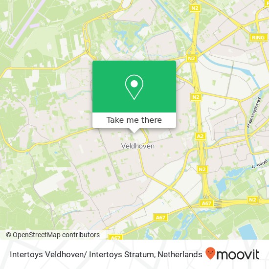 Intertoys Veldhoven/ Intertoys Stratum, Meent 19 kaart