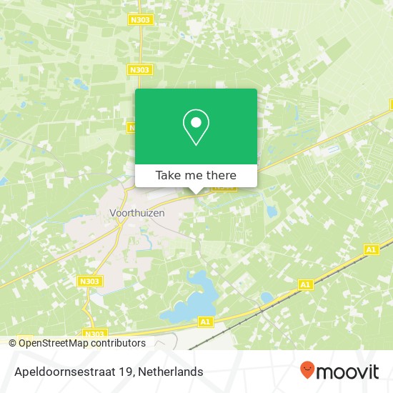 Apeldoornsestraat 19, 3781 PN Voorthuizen kaart