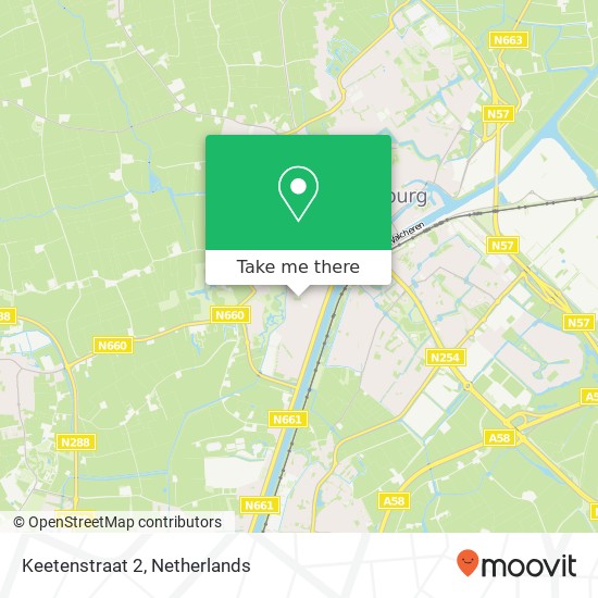 Keetenstraat 2, 4335 TH Middelburg kaart