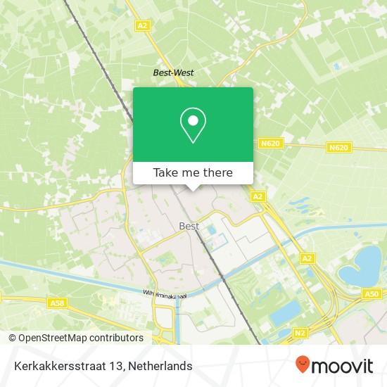 Kerkakkersstraat 13, 5683 BM Best kaart