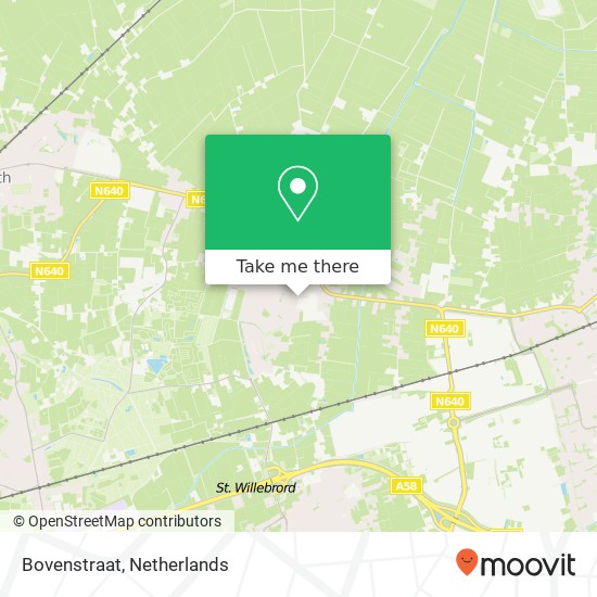 Bovenstraat, 4741 TW Hoeven kaart