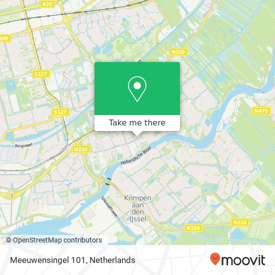 Meeuwensingel 101, 2903 TE Capelle aan den IJssel kaart