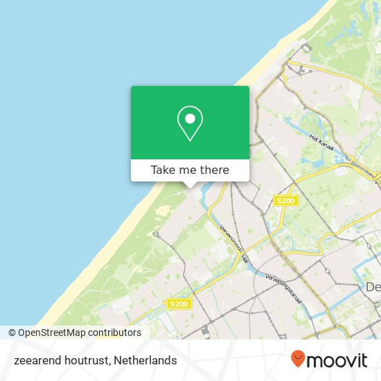 zeearend houtrust, 2583 SB Scheveningen kaart