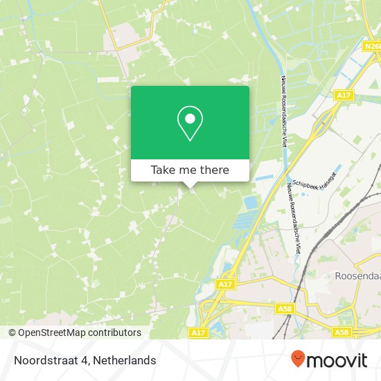 Noordstraat 4, 4703 ST Roosendaal kaart