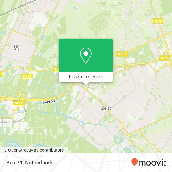 Bus 71, Bus 71, De Dreef 21, 3706 BR Zeist, Nederland kaart