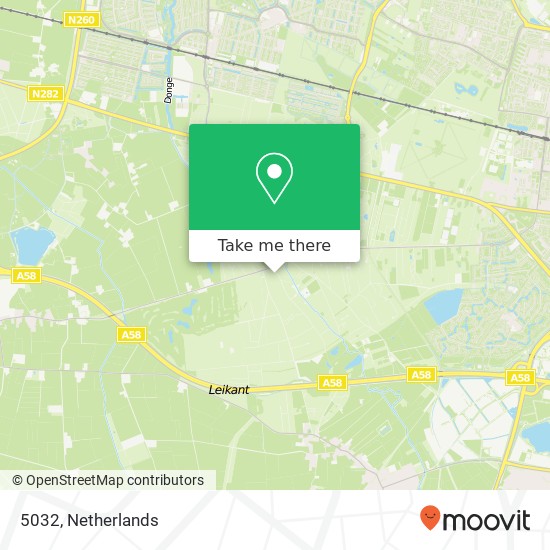 5032, 5032 Tilburg, Nederland kaart