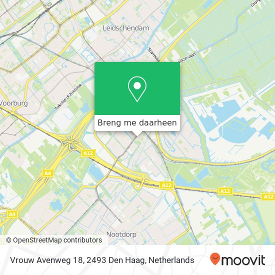 Vrouw Avenweg 18, 2493 Den Haag kaart