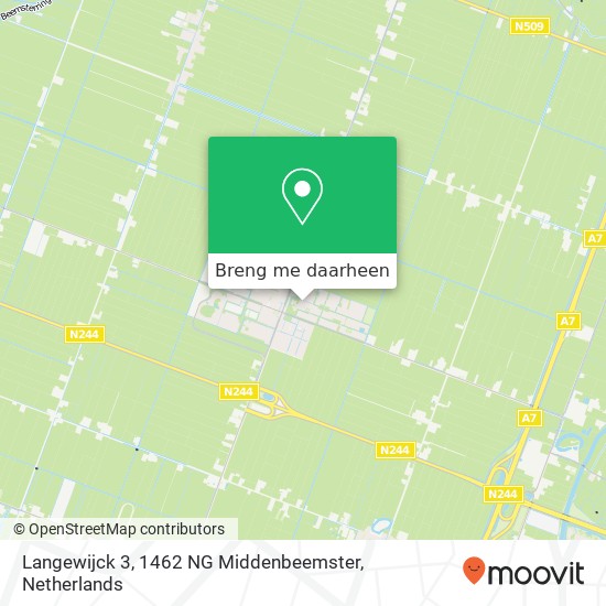Langewijck 3, 1462 NG Middenbeemster kaart
