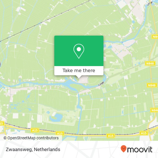Zwaansweg, 4247 EN Kedichem kaart