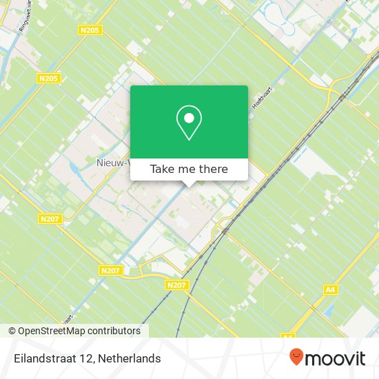 Eilandstraat 12, 2153 AH Nieuw-Vennep kaart