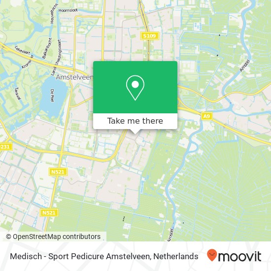 Medisch - Sport Pedicure Amstelveen, Alpen Rondweg 102J kaart