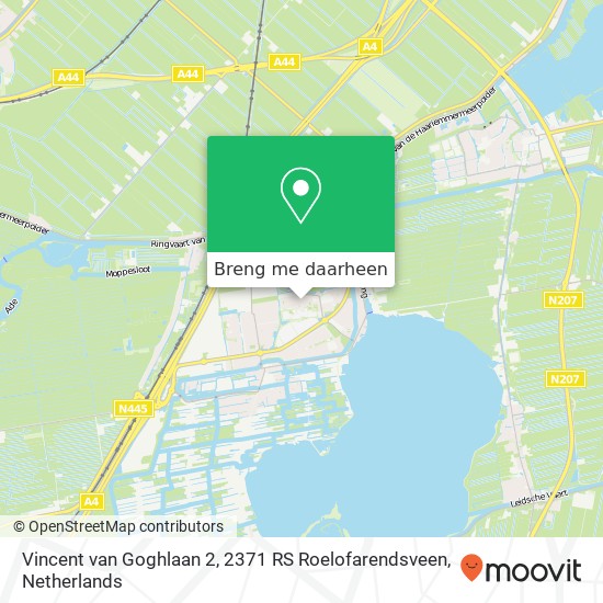 Vincent van Goghlaan 2, 2371 RS Roelofarendsveen kaart