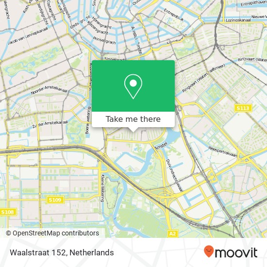 Waalstraat 152, 1079 EE Amsterdam kaart