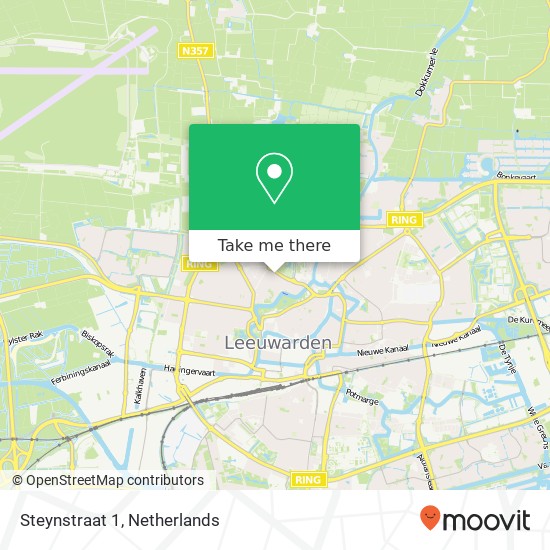 Steynstraat 1, 8917 BV Leeuwarden kaart