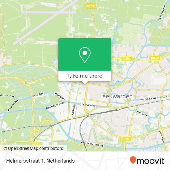 Helmersstraat 1, 8914 AD Leeuwarden kaart