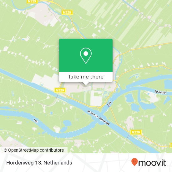 Hordenweg 13, 3961 LH Wijk bij Duurstede kaart