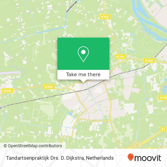 Tandartsenpraktijk Drs. D. Dijkstra, Rijksstraatweg 173 kaart