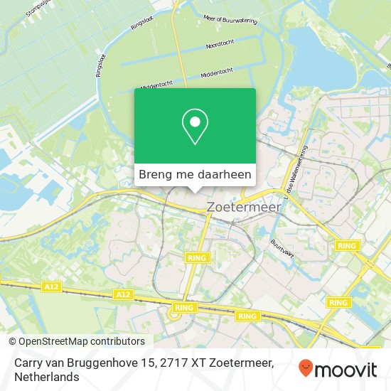 Carry van Bruggenhove 15, 2717 XT Zoetermeer kaart