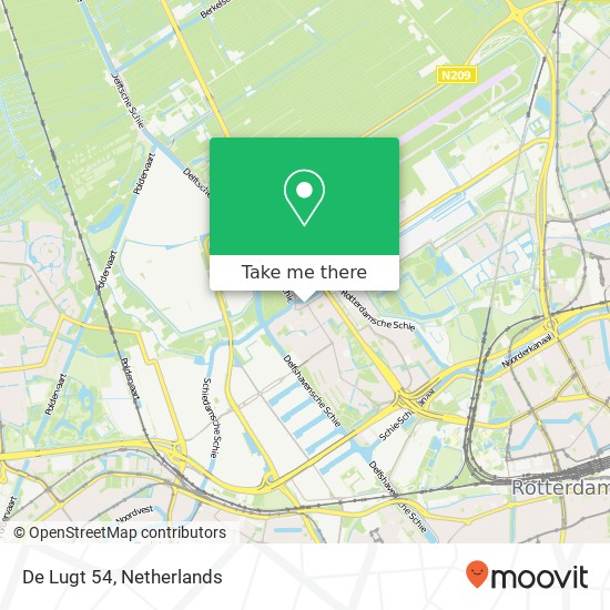 De Lugt 54, 3043 CM Rotterdam kaart