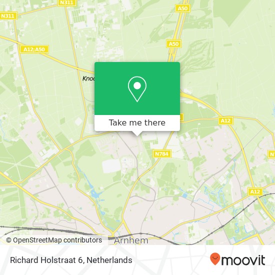 Richard Holstraat 6, 6815 AS Arnhem kaart