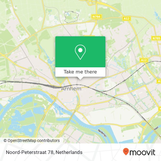 Noord-Peterstraat 78, 6822 AC Arnhem kaart