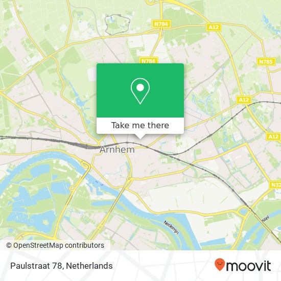 Paulstraat 78, 6822 BT Arnhem kaart