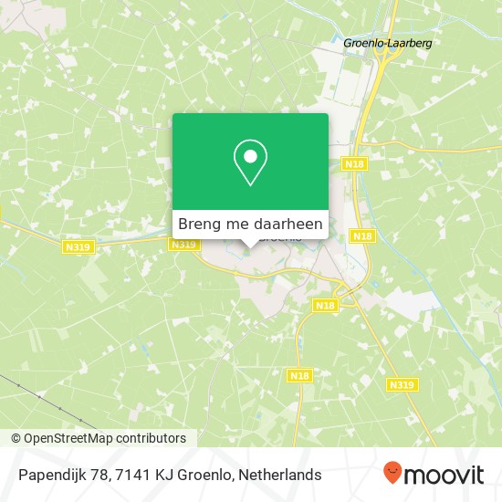 Papendijk 78, 7141 KJ Groenlo kaart