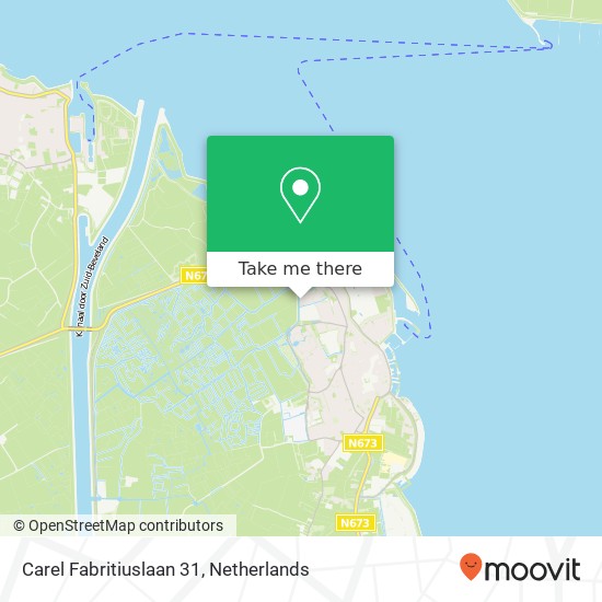 Carel Fabritiuslaan 31, 4401 SB Yerseke kaart