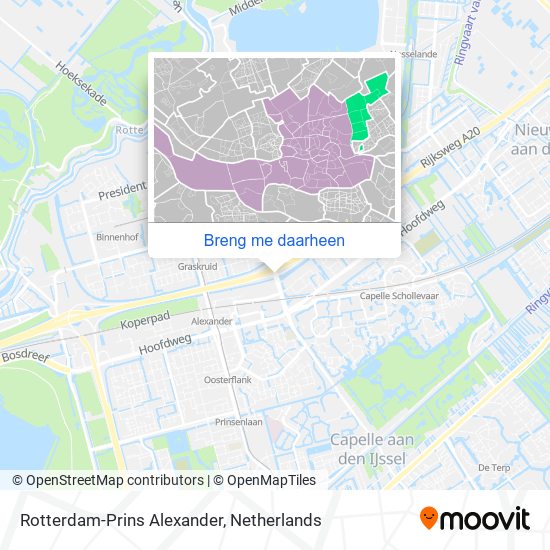 Rotterdam-Prins Alexander kaart