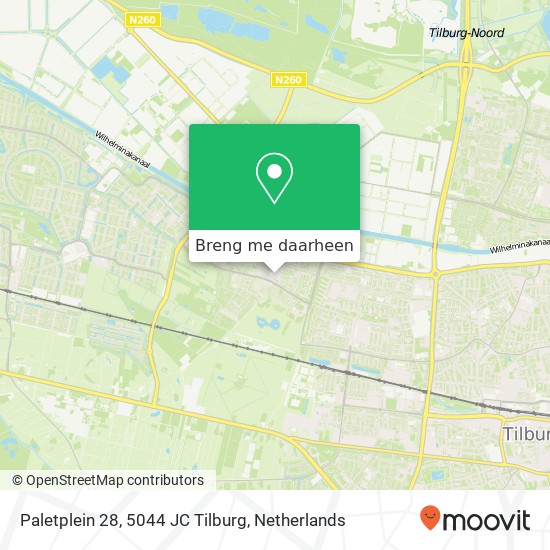 Paletplein 28, 5044 JC Tilburg kaart