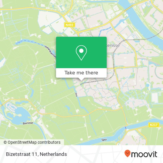 Bizetstraat 11, 3208 CB Spijkenisse kaart