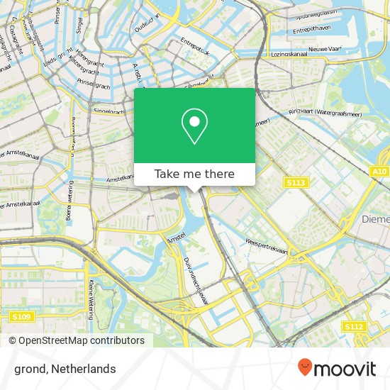 grond, grond, Hogeschool van Amsterdam Gebouw Leeuwenburg, Weesperzijde 190, 1097 DZ Amsterdam, Nederland kaart