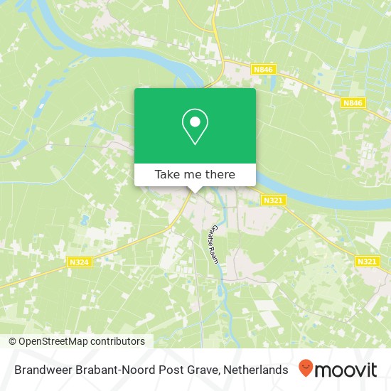 Brandweer Brabant-Noord Post Grave kaart