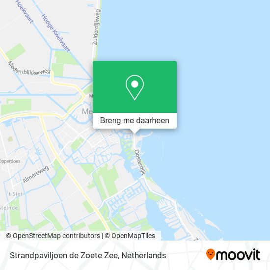 Strandpaviljoen de Zoete Zee kaart