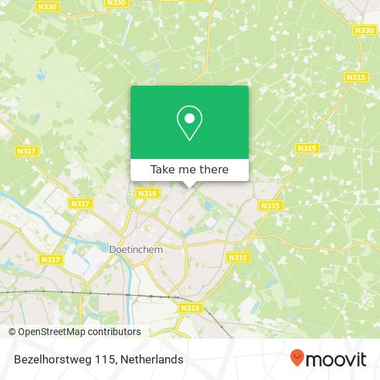 Bezelhorstweg 115, Bezelhorstweg 115, 7002 CC Doetinchem, Nederland kaart