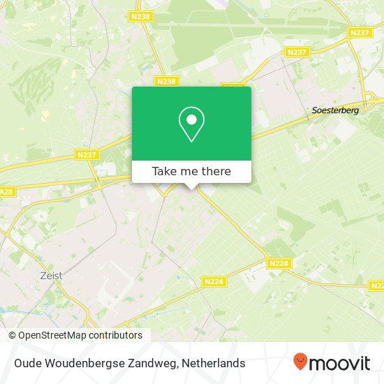 Oude Woudenbergse Zandweg, 3707 AP Zeist kaart