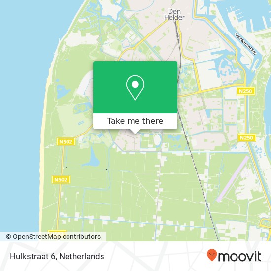 Hulkstraat 6, 1784 RL Den Helder kaart