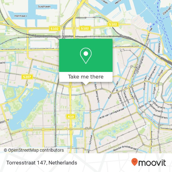 Torresstraat 147, 1056 ND Amsterdam kaart